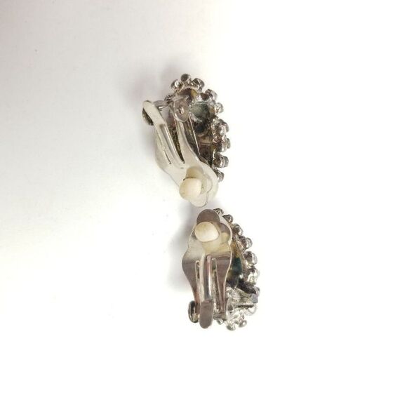 Vintage Knobby Pine Cone Shape Clip On Earrings, Silver Tone Textured Design - Picture 5 of 5